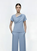 DRAPÉ - Draped Fitted T-Shirt - AVYRES