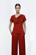 DRAPÉ - Draped Fitted T-Shirt - AVYRES