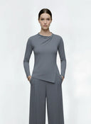 LINEA - Longsleeve Draped Top - AVYRES