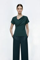 DRAPÉ - Draped Fitted T-Shirt - AVYRES